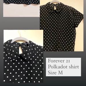 A black & white blouse
